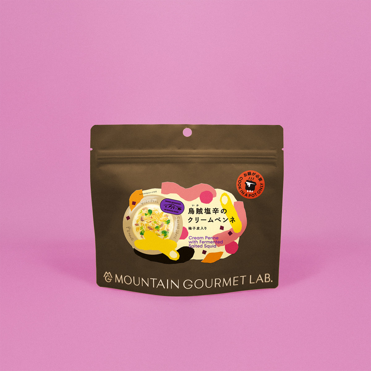 【MOUNTAIN GOURMET LAB.】烏賊塩辛のクリームペンネ 柚子皮入り